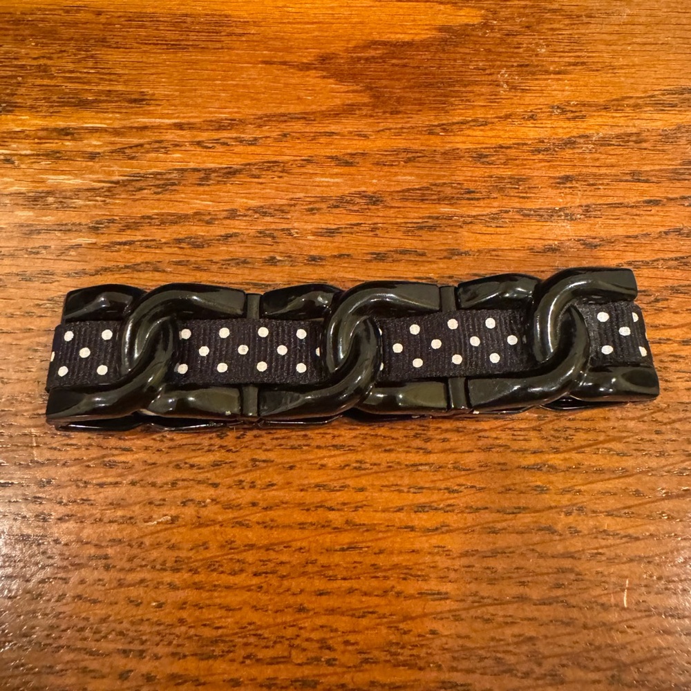 NWOT Black Polka Dot Stretch Bracelet